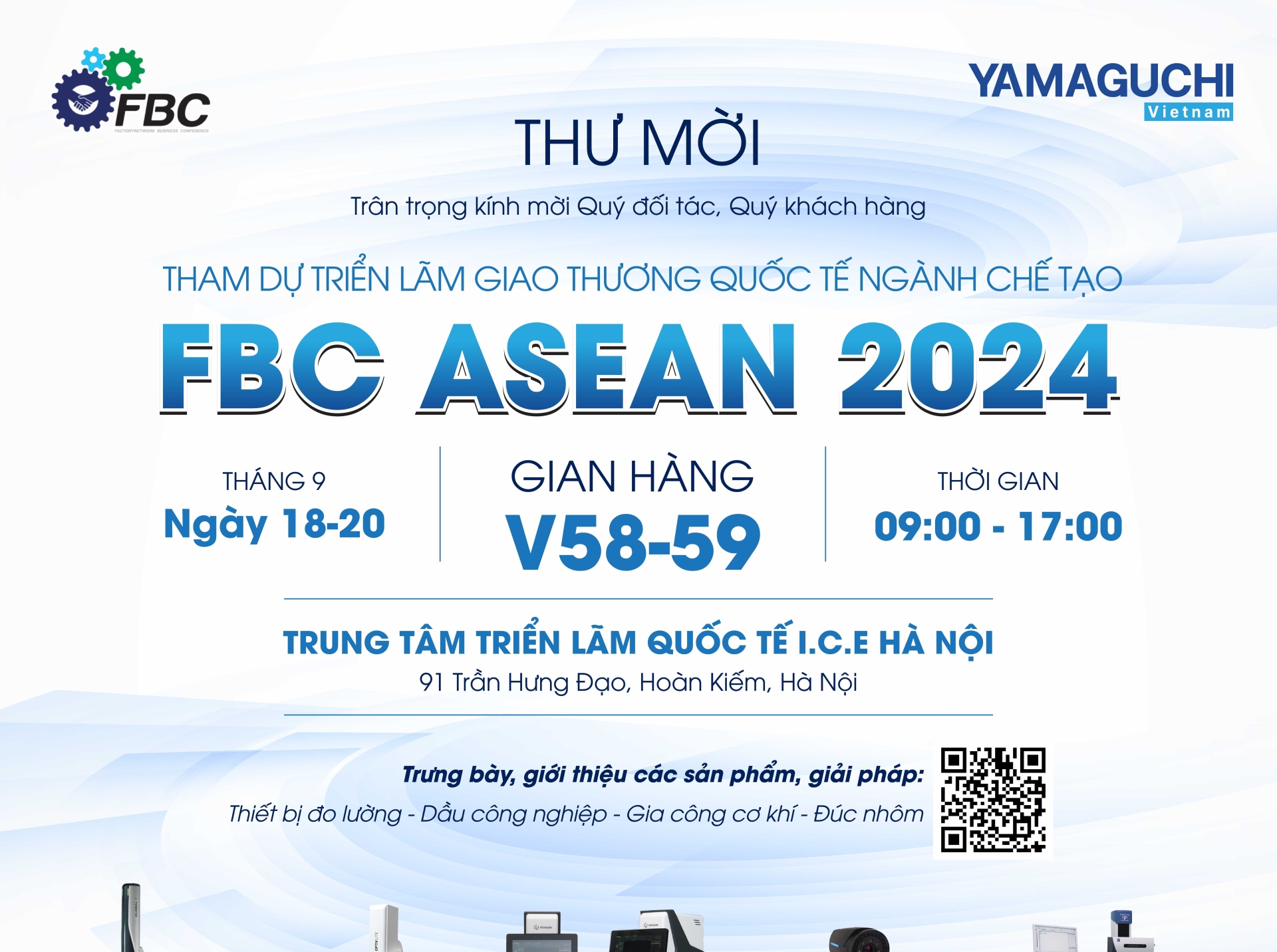 Thư mời tham gia Hội chợ giao thương Quốc tế ngành chế tạo FBC ASEAN 2024